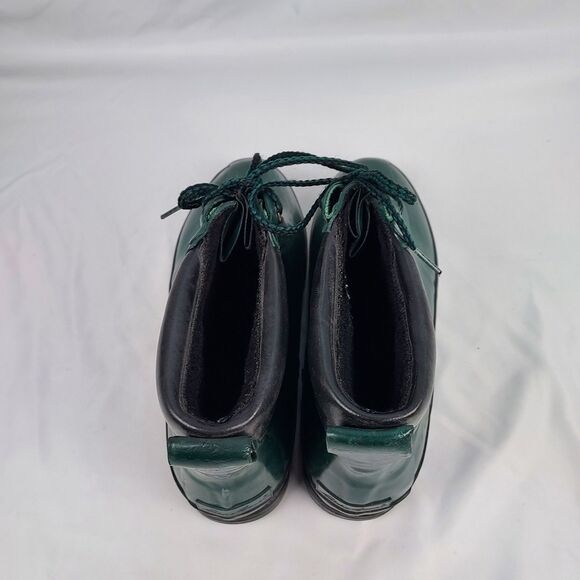 Eddie Bauer Green Rubber Rain Boots Mens 9 Lace Up Waterproof Outdoor main image 6